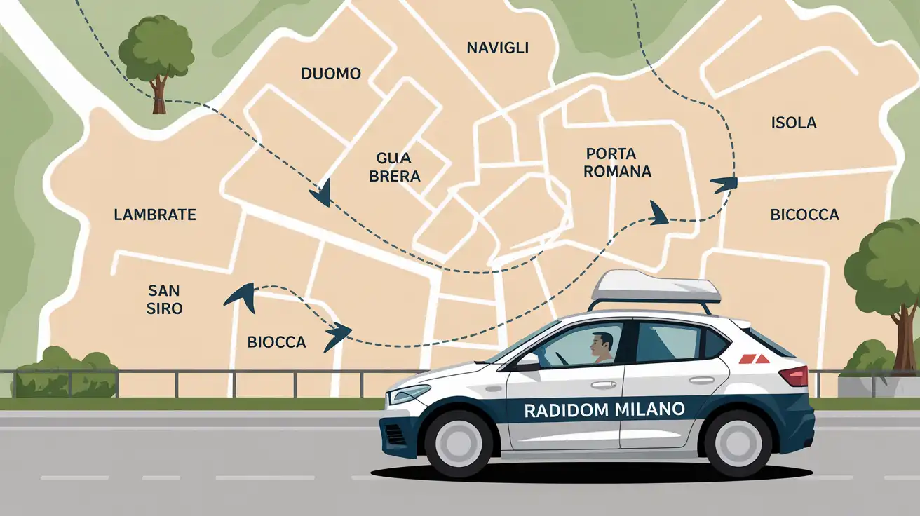 infografica della mappa di milano